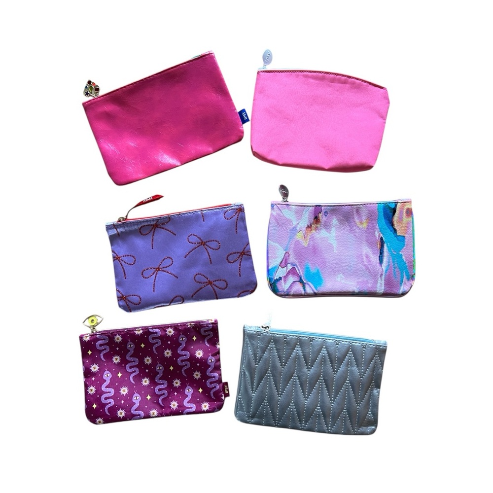 Lot of 6 IPSY Cosmetic Bag Pouches Travel Clutch